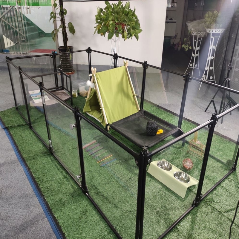 Cenila de aluminio para mascotas 65 x 91 cm 12 paneles Negro Carga de más de 23 toneladas en 40 oficinas centrales