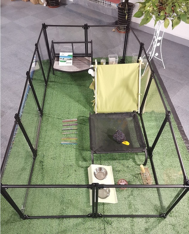 Jardín de seguridad acrílico desmontable para gatos y perros grandes