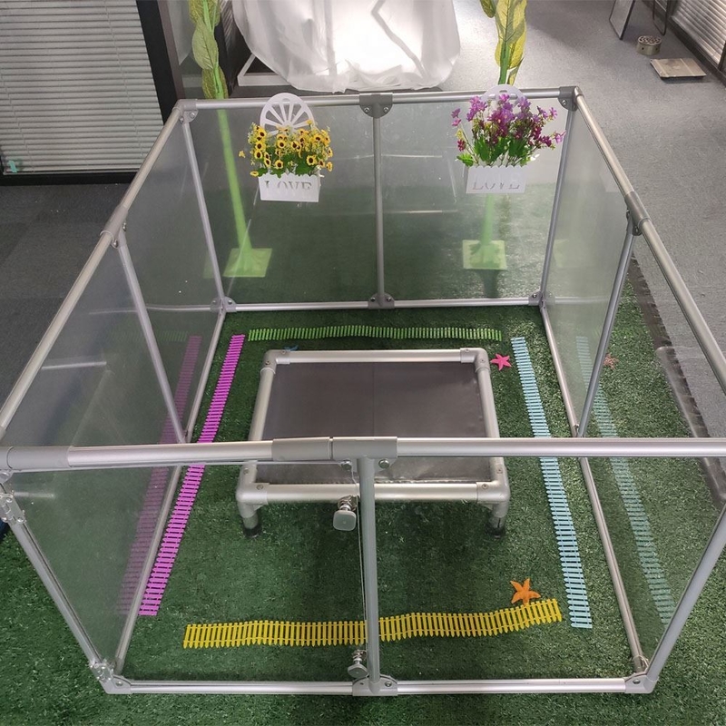Cerradura de botón portátil de acero inoxidable de mascotas Playpen Jaula de cerca para gatos y reptiles