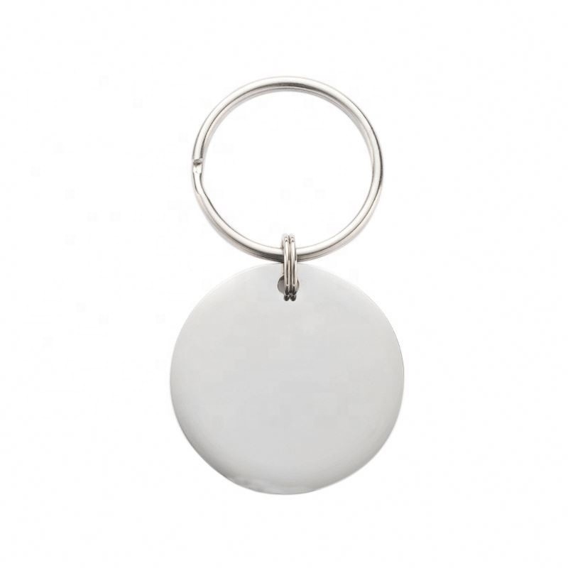 Etiqueta de mascota personalizada círculo de acero inoxidable grabado collar de identificación de nombre para perro gato regalo