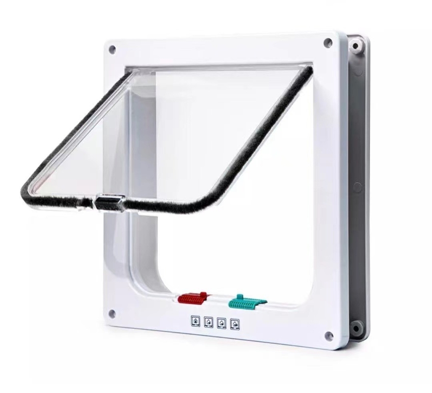 Puerta de mascotas de fácil acceso para gatos dentro y fuera Opciones ALT-FBB-298 en marrón y blanco