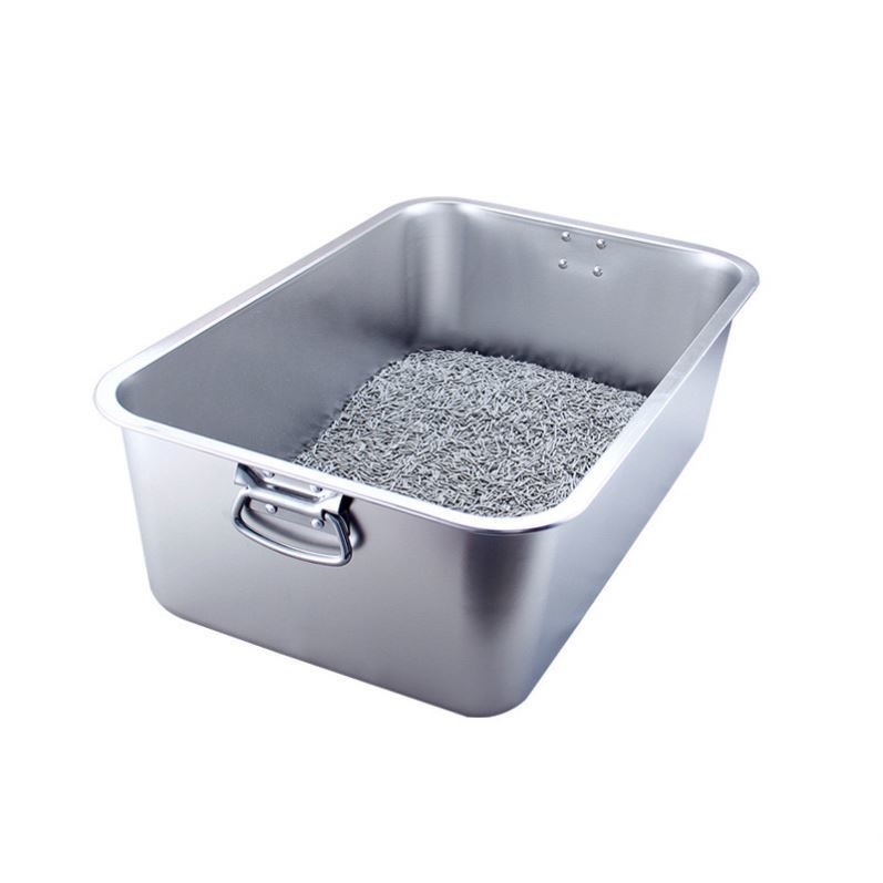 Cuenca de acero inoxidable sostenible Cat Toliet para limpieza fácil y taburetes cómodas