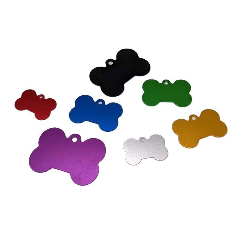 Etiquetas de perros multicolores grabadas Etiquetas de perros en aleación de aluminio con diseño personalizado