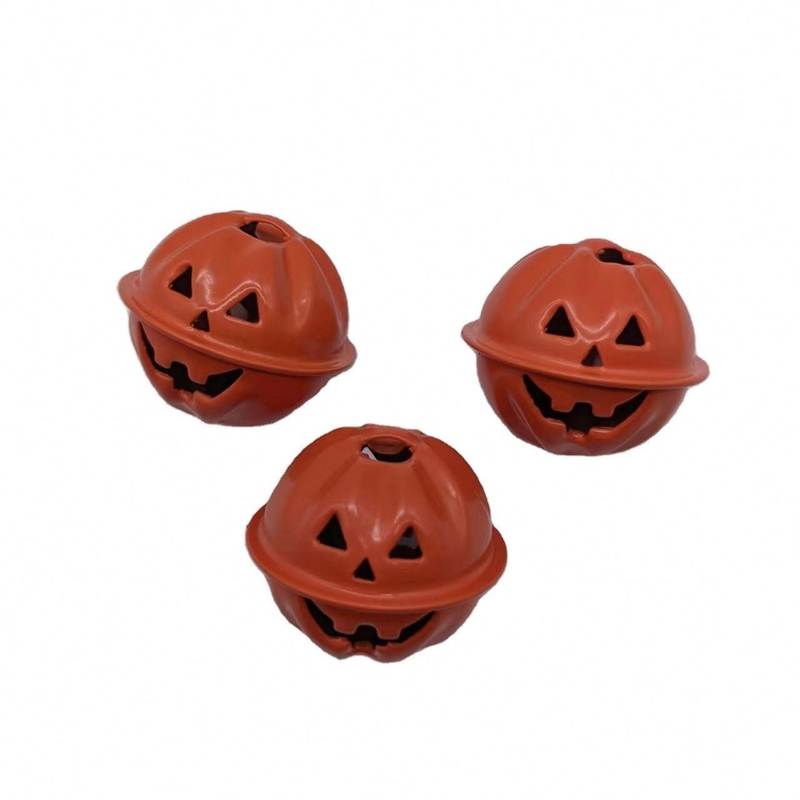 Campanillas de calabaza de electroplacado verde para decoración y embellecimiento del árbol de Halloween