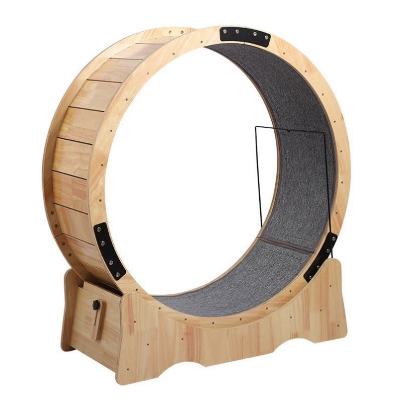 Divertida cinta de correr juguete para gatos Interactivo anti-depresión tabla de fibra mascota rueda de ejercicio