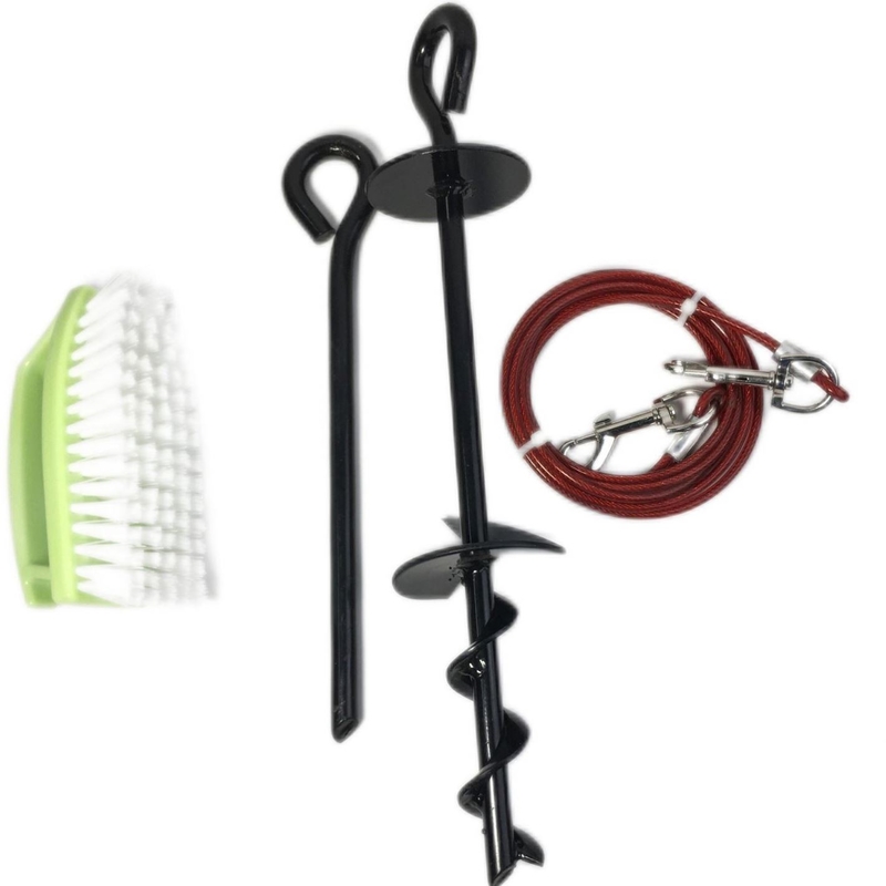 Cables de acero estacas para viajes al aire libre mascotas al aire libre estacas para perros camping tienda de campaña pernos de tierra