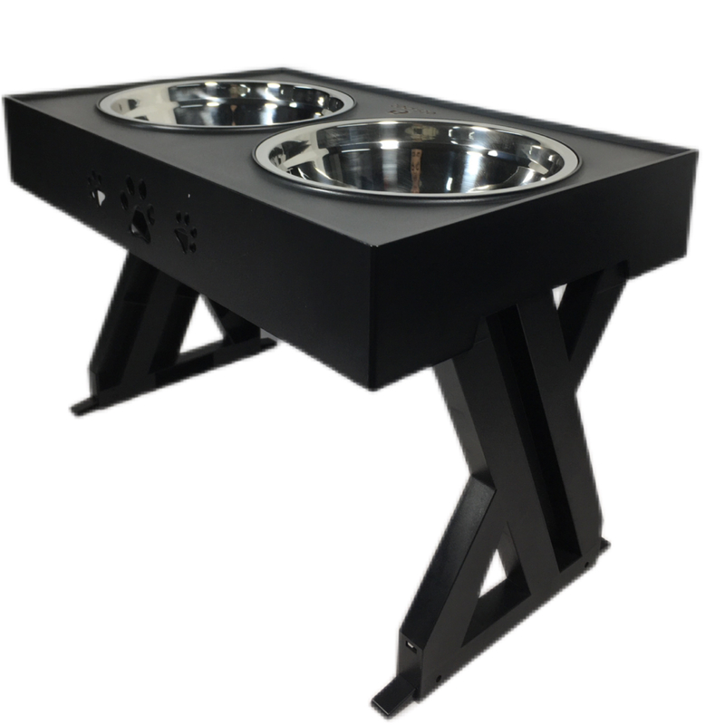 Mesa de elevación de mascotas Cuenca de alimentos de acero inoxidable Cuenca plegable de perro ajustable